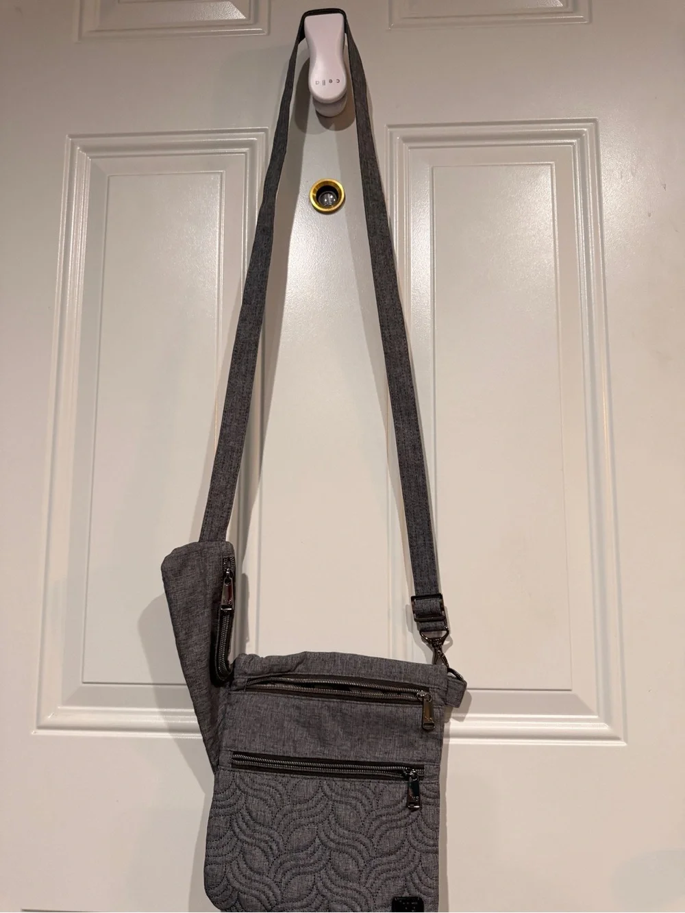 LUG Skipper Quilted Grey Crossbody Shoulder Bag